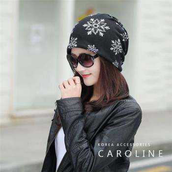 《Caroline》今年度秋冬新款時尚套頭月子帽 風采迷人雪花帽子71506
