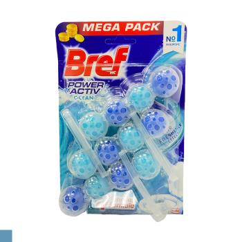 Bref 馬桶強力芳香清潔球 藍色 淡雅海洋 (50g*3)/卡