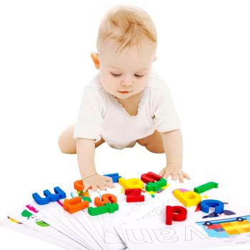 Colorland-益智玩具 英文拼字 字母書寫早教學習組 拼圖 字卡