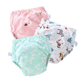Colorland-6件入-寶寶學習褲6層紗布純棉兒童隔尿褲尿布褲