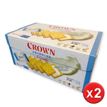 Crown 多穀牛奶夾心餅乾 48包 兩入組