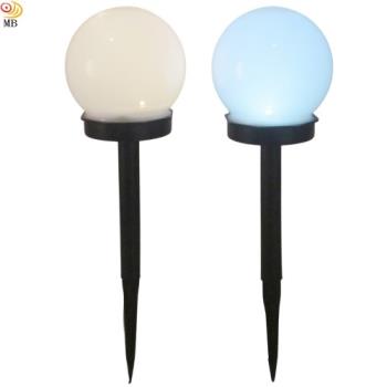 月陽超值2入球形太陽能自動光控LED庭園燈草坪燈插地燈(RB32102)