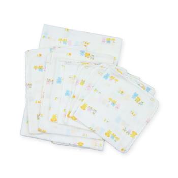 Colorland-嬰兒雙層印花高密度紗布浴巾手帕-8件組