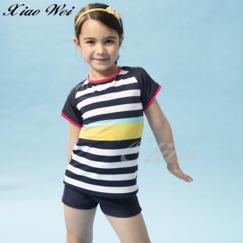 聖手品牌 時尚女童短袖二件式泳裝 NO.A8220068