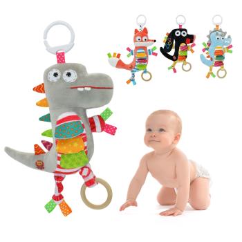 Colorland-嬰兒安撫玩具動物音樂拉鈴 推車玩偶床挂寶寶玩偶