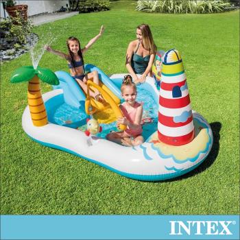 INTEX 釣魚樂趣大型戲水池218x188x99x深13cm(57162)
