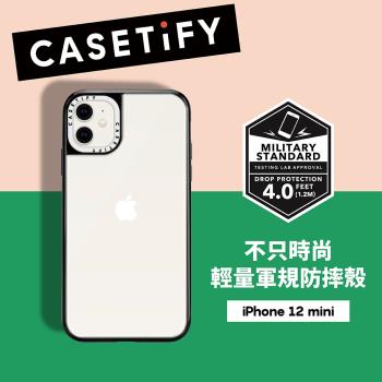 Casetify iPhone 12 mini 輕量耐衝擊保護殼-透黑