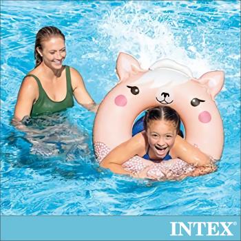 INTEX 可愛動物造型泳圈-3款造型可選-適用8歲以上(59266)