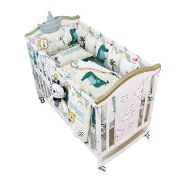 【HA Baby】嬰兒床專用-4件套組 (適用 長x寬120cmx70cm嬰兒床型)