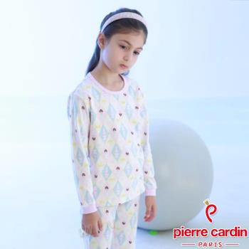 Pierre Cardin皮爾卡登 女兒童100%純棉長袖衛生衣褲組(KD260012騎士公主)
