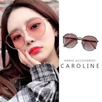 《Caroline》年度最新網紅復古金屬大框抗UV時尚太陽眼鏡 72274