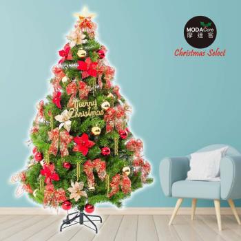 摩達客耶誕-台製5尺(150cm)高規特豪華版綠聖誕樹+絕美聖誕花蝴蝶結系配件(不含燈)本島免運費