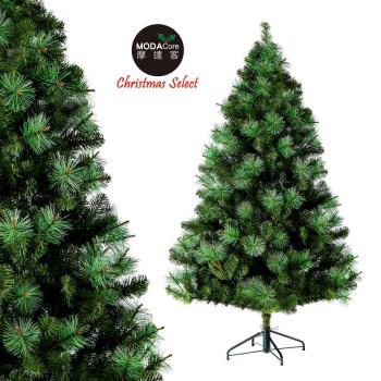 摩達客耶誕-台灣製6呎/6尺(180cm)PVC+ 松針深淺綠擬真混合葉聖誕樹 裸樹(不含飾品不含燈)本島免運費