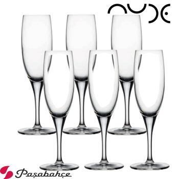 土耳其NUDE玻璃水晶波爾多笛型香檳杯200cc-六入組