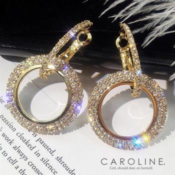 《Caroline》★韓國熱賣水鑽氣質耳環 甜美浪漫風格時尚流行耳環70048
