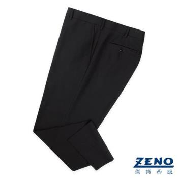 ZENO 大尺碼都會紳仕條紋平面西裝褲‧深灰