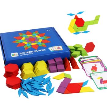 Colorland-益智玩具 啟蒙拼圖 拼接積木遊戲 紙牌遊戲形狀認知兒童玩具