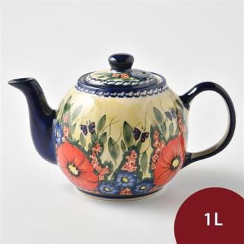 【波蘭陶】奼紫嫣紅系列 茶壺 1L 波蘭手工製