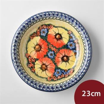 波蘭陶 古典花園系列 圓形深餐盤 23cm 波蘭手工製
