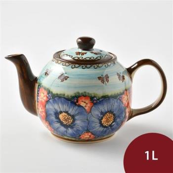 【波蘭陶】水澤花坊系列 茶壺 1L 波蘭手工製