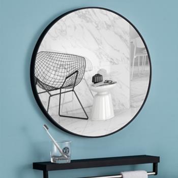 【Aberdeen】鋁框鏡系列-圓鏡-紳士黑 70x70cm