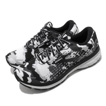 Brooks 慢跑鞋 Ghost 13 運動 男鞋 路跑 緩震 DNA科技 透氣 健身 球鞋 黑 白 1103481D156 [ACS 跨運動]