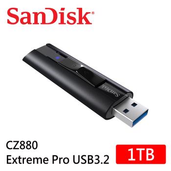 SanDisk 1TB隨身碟 CZ880 Extreme Pro USB 3.2 固態隨身碟