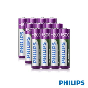 【Philips 飛利浦】低自放鎳氫充電電池AAA 4號(800mAh  12入)