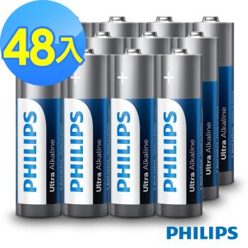 【Philips 飛利浦】3號超鹼電池(48顆)