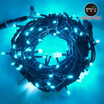 摩達客-100燈LED燈單閃燈串-特級光馬卡龍藍光黑線插電式/環保省電高亮度/室內情境燈串