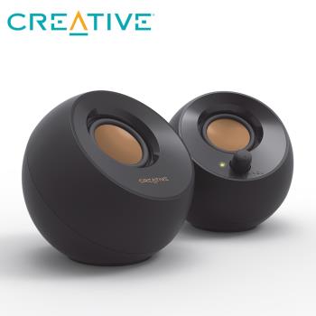 【CREATIVE】Pebble USB 2.0 桌上型喇叭 黑色