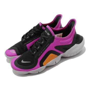 Nike 慢跑鞋 Free RN 5.0 Shield 女鞋 輕量 舒適 路跑 健身 赤足 防潑水 黑 紫 BV1224600 [ACS 跨運動]