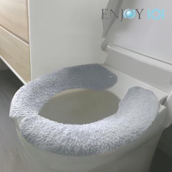 【ENJOY101】矽膠布止滑馬桶坐墊貼-家用型-灰(保潔 保暖 水洗重複使用)