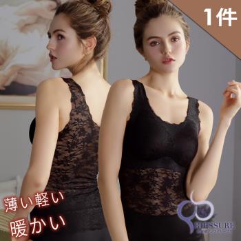 【RIESURE】日本內著限定-蕾絲輕著 顯瘦貼身 微塑美搭無鋼圈Bra Top/1件組