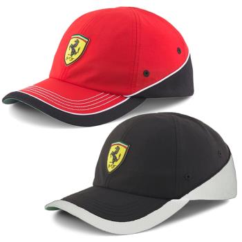 【現貨】PUMA Ferrari 帽子 棒球帽 休閒 法拉利 賽車 紅 黑【運動世界】02320001 / 02320002