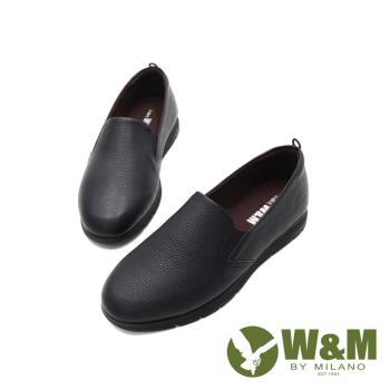 W&M (女)牛皮輕質感休閒鞋 女鞋 - 黑(另有棕)