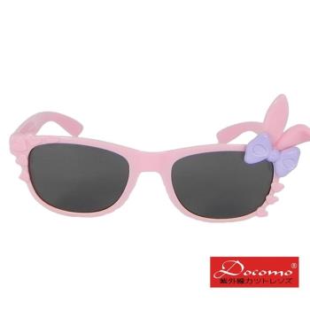 Docomo兒童造型新款 抗UV防紫外線太陽眼鏡 可愛粉色鏡框搭載兔子造型設計 輕量配戴超舒適