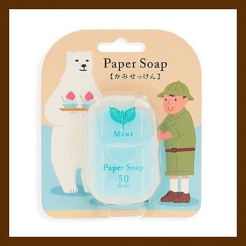 日本【Charley】Paper Soap 紙香皂片 50枚入-薄荷