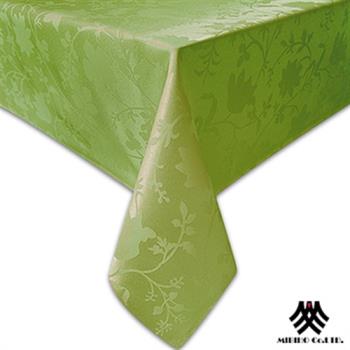 【M.B.H】香水百合緹花防潑水桌巾-綠(140x180cm)