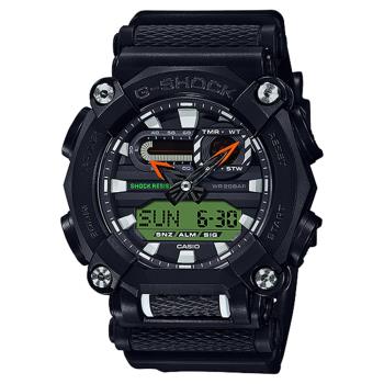 CASIO 卡西歐 G-SHOCK 潮流工業風雙顯計時手錶-黑 GA-900E-1A3