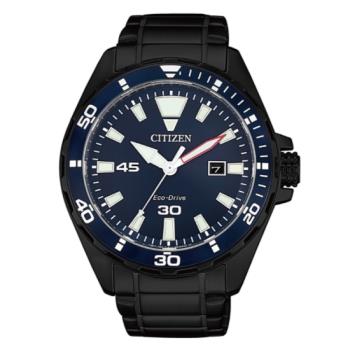CITIZEN星辰 台灣限定 光動能 紳士簡約商務海軍藍腕錶 BM7457-82L