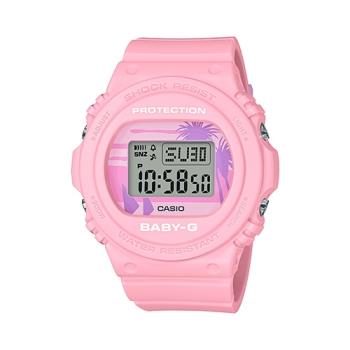 【CASIO 卡西歐】BABY-G 海灘風情電子錶 橡膠錶帶 芭比粉 防水200米(BGD-570BC-4)