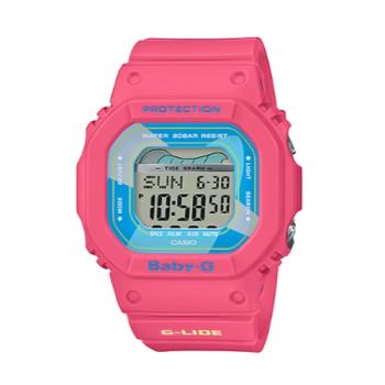 【CASIO 卡西歐】BABY-G 復古衝浪電子女錶 橡膠錶帶 桃紅 潮汐圖 防水200米(BLX-560VH-4)