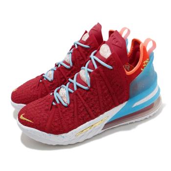 Nike 籃球鞋 LeBron XVIII EP 運動 男鞋 氣墊 舒適 避震 包覆 明星款 球鞋 紅 藍 CW3155600 [ACS 跨運動]