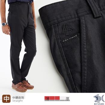 NST Jeans 霧黑色 斜口袋男休閒褲-中腰直筒 390(5942) 台灣製