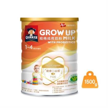 【QUAKER 桂格】三益菌成長奶粉 1500g/罐(新包裝 3號 1-4歲幼童適用)