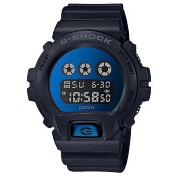 【CASIO 卡西歐】G-SHOCK 炫目電子男錶 樹脂錶帶 藍色鏡面錶盤 防水200米(DW-6900MMA-2D)