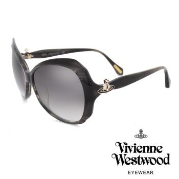 【Vivienne Westwood】英國皇室泰晤士河大框星球款太陽眼鏡(透黑 VW82703)