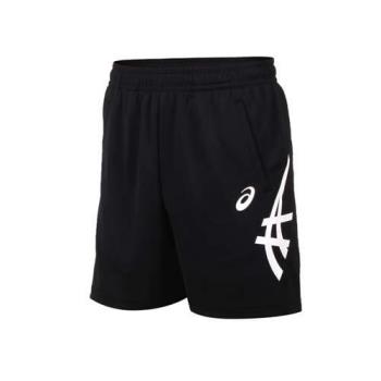 ASICS 男短褲-亞瑟士 慢跑 運動 台灣製 針織 三分褲