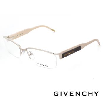 【GIVENCHY 紀梵希】法國率性眉框設計師款光學眼鏡(- 經典白 - GIVGV429-0579)